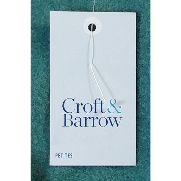 Croft & Barrow Full Zip Women's Sweat Jacket With Pockets Petite Medium Green - Picture 5 of 9